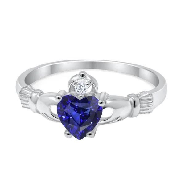 Blue Sapphire Color Solitaire Ring