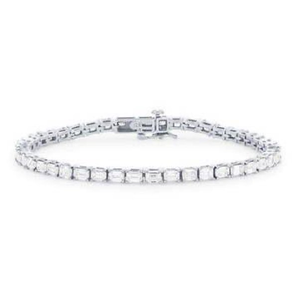 Horizontal Diamond Tennis Bracelet