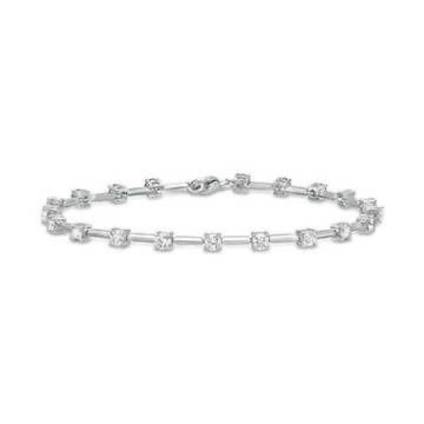 Alternating Diamond Bar Tennis Bracelet