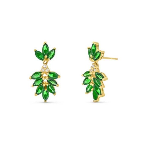 Marquise Emerald Diamond Earrings